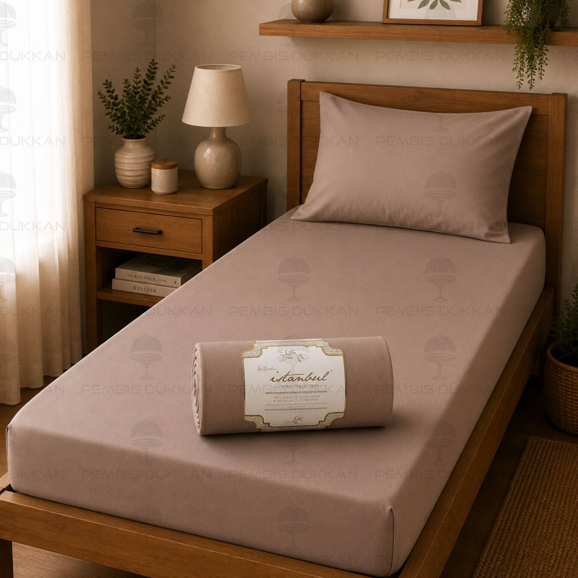 Ranforce Fitted Çarşaf Set 100 X 200cm - Açık Kahve
