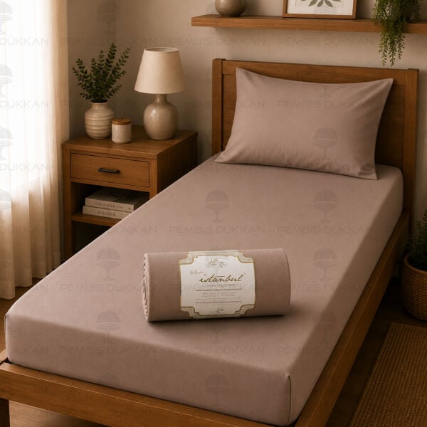 Ranforce Fitted Çarşaf Set 100 X 200cm - Açık Kahve