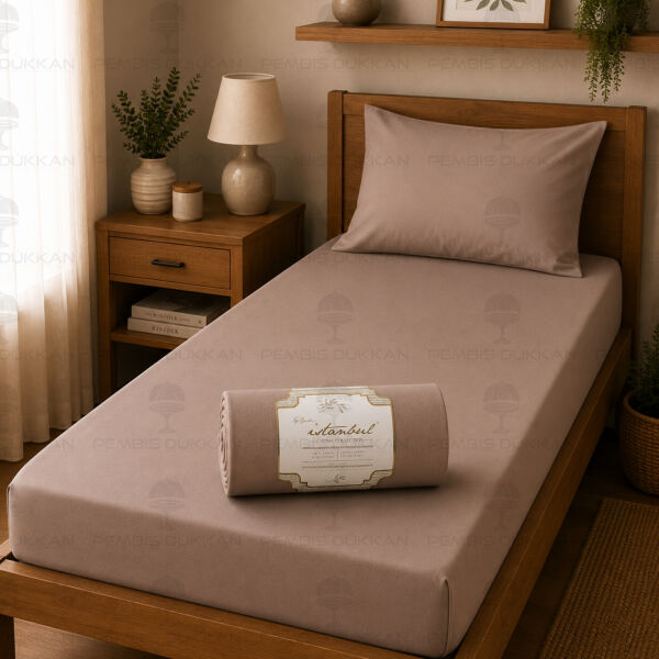 Ranforce Fitted Çarşaf Set 100 X 200cm - Açık Kahve