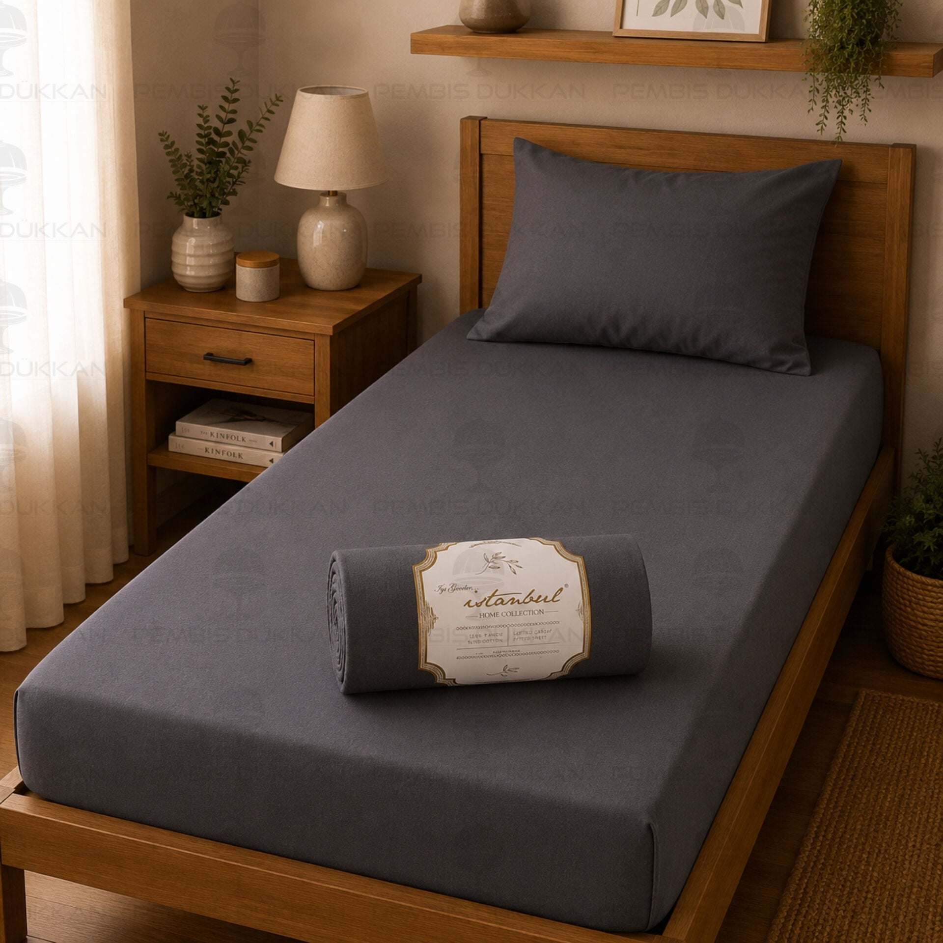 Ranforce Fitted Çarşaf Set 120 x 200cm Antrasit
