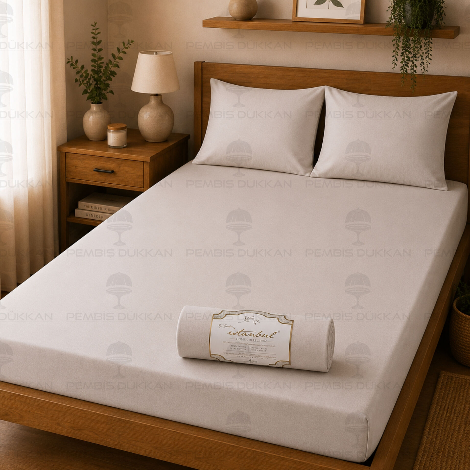 Ranforce Fitted Lastikli Çarşaf Set 160 X 200cm - Açık Bej