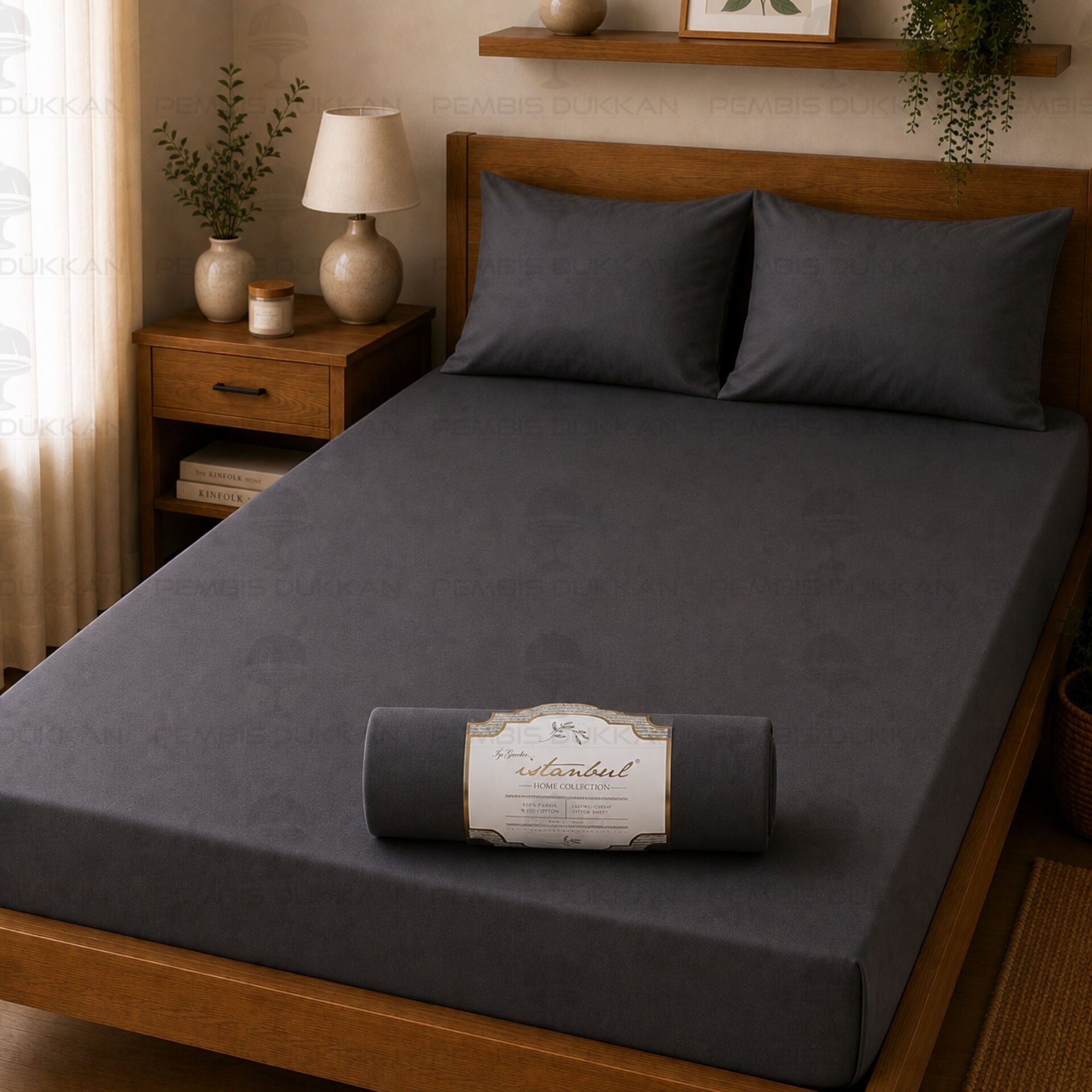 Ranforce Fitted Çarşaf Set 120 x 200 cm Antrasit