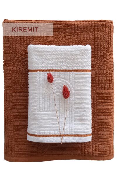 Babil Havlu Seti Kiremit (50x90-90x150 cm)