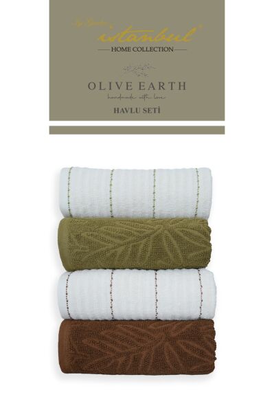 Olive Earth 50x90cm 4'lü Havlu Seti