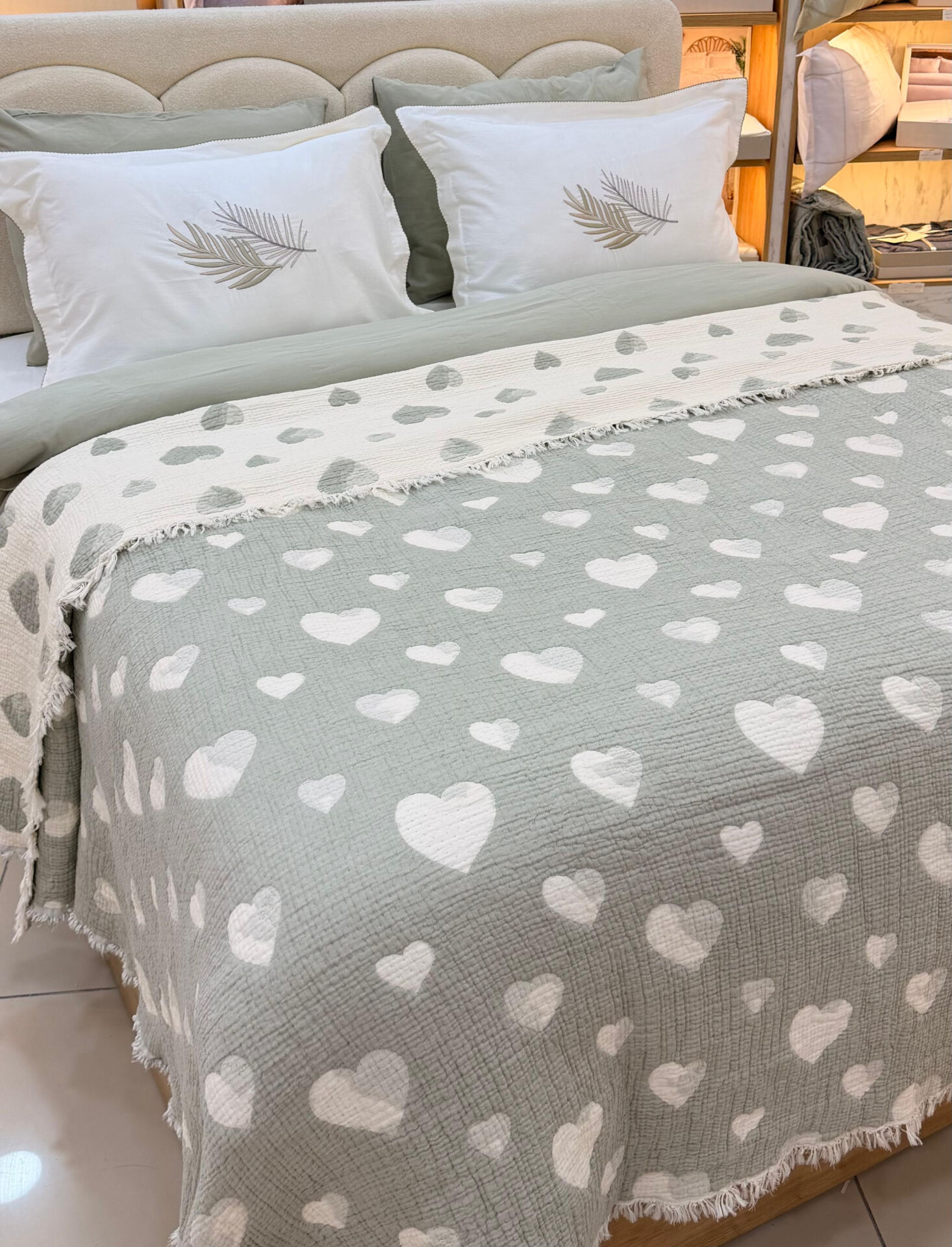 Sweet Dreams Çift Kişilik Nevresim Takımı - Botanic Müslinli Kombin set No 1