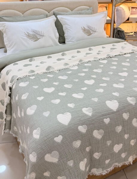 Sweet Dreams Çift Kişilik Nevresim Takımı - Botanic Müslinli Kombin set No 1