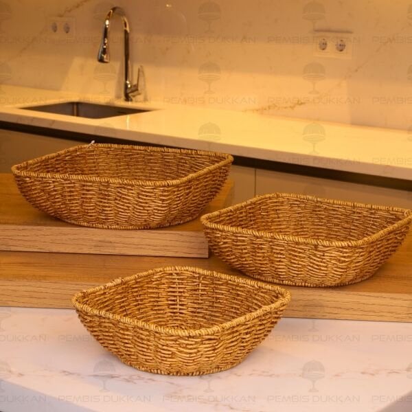 Rattan Küçük Kare Sepet 085