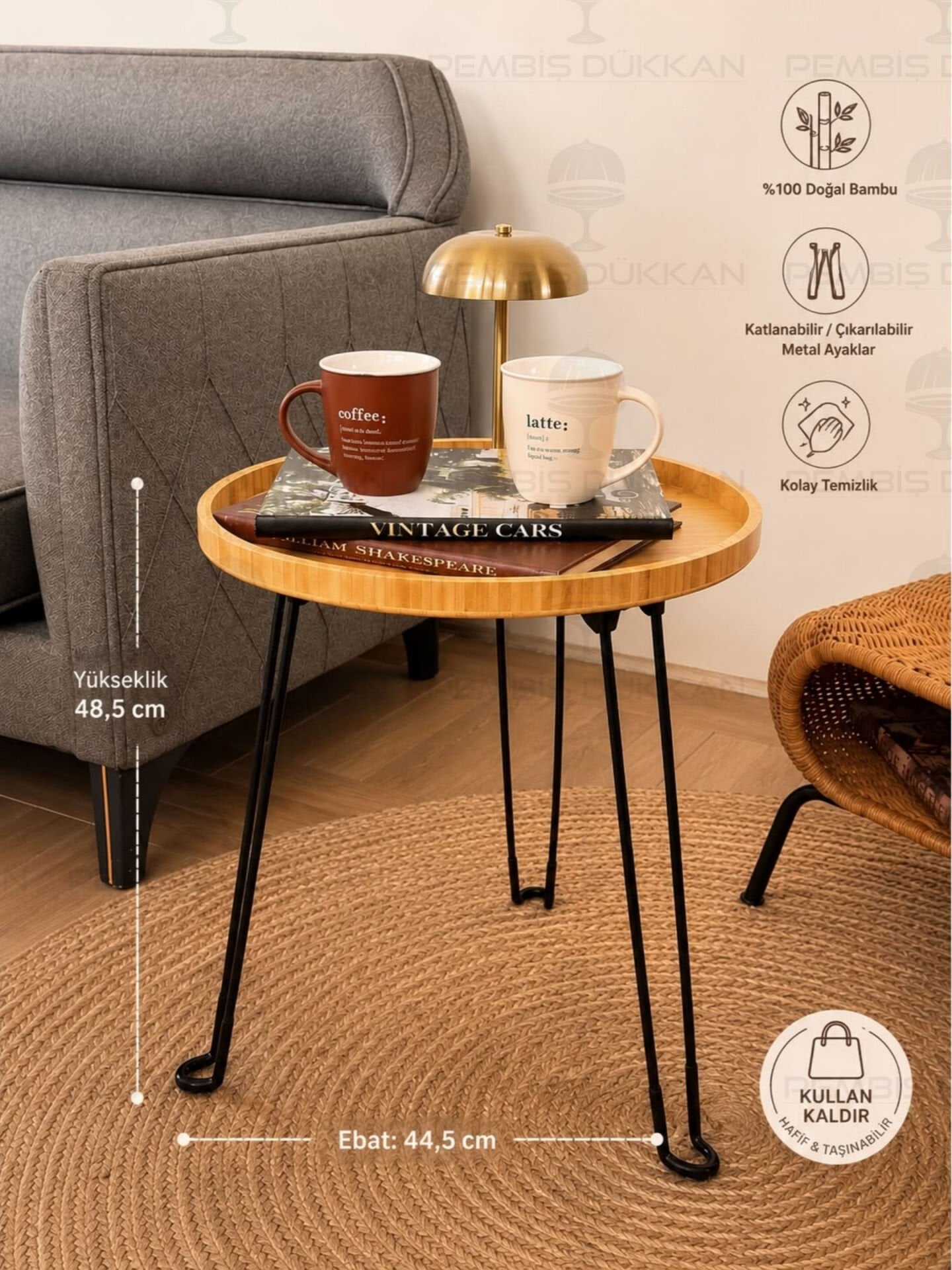 Bambu Ayaklı Sehpa