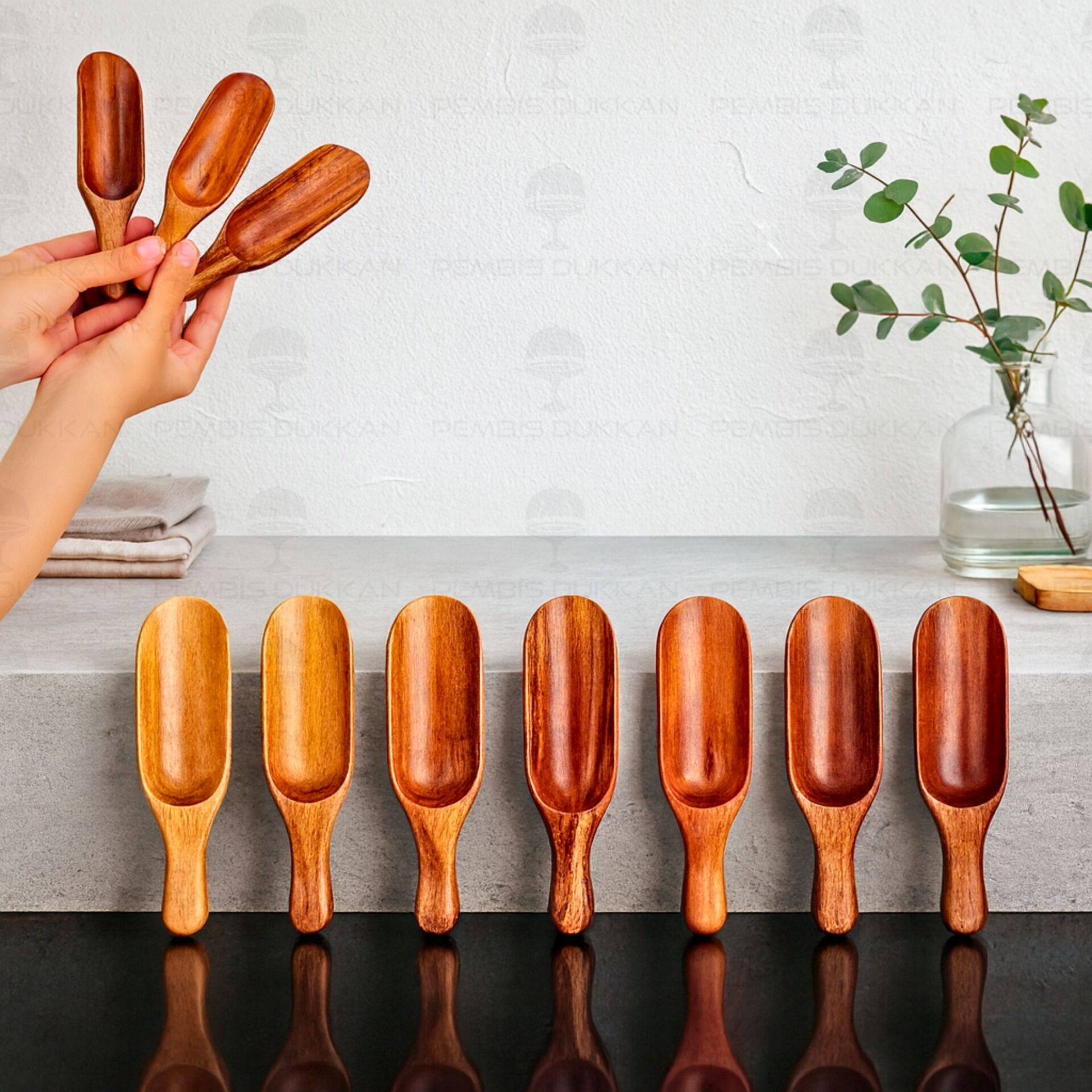 1 Adet Akasya Kürek Çay Ölçü Kaşığı (7b158)