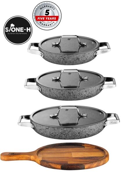 Brioni Stone-Age 3lü Kapaklı Sahan Set