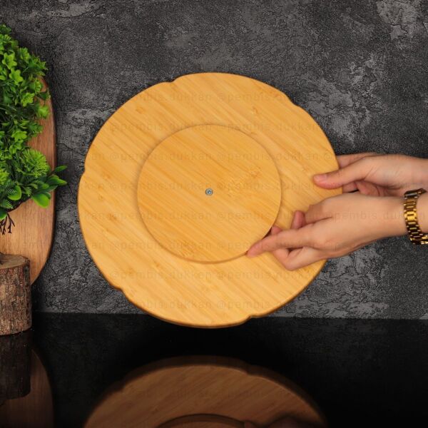 Bambu Papatya 33cm Döner Mekanizmalı Çerezlik (0934)