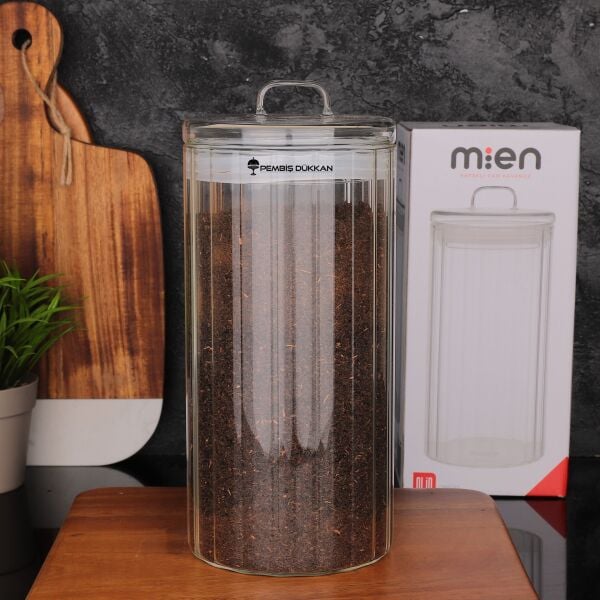 Olid 1700ml Cam Kapaklı, Çizgili Kavanoz (Hj172)