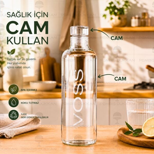 1 Adet Luna 1 Litre Cam Şişe