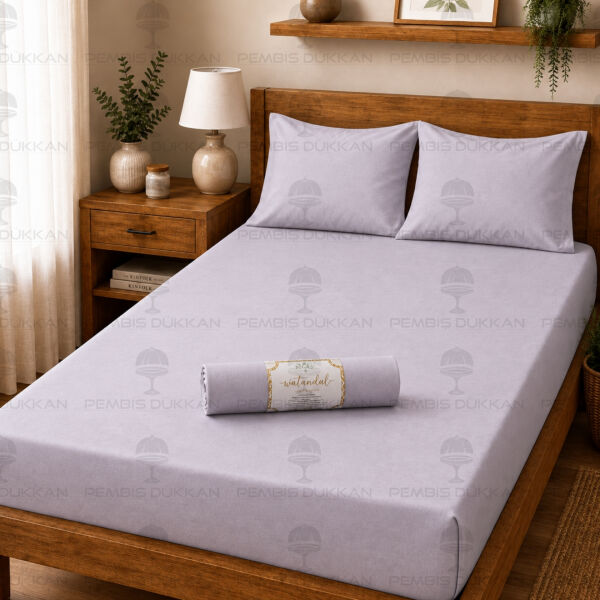 Ranforce Fitted Lastikli Çarşaf Set 200x200 Cm - Gri