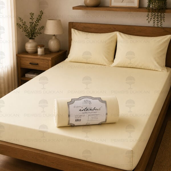 Ranforce Fitted Lastikli Çarşaf Set 160x200 cm - Sarı