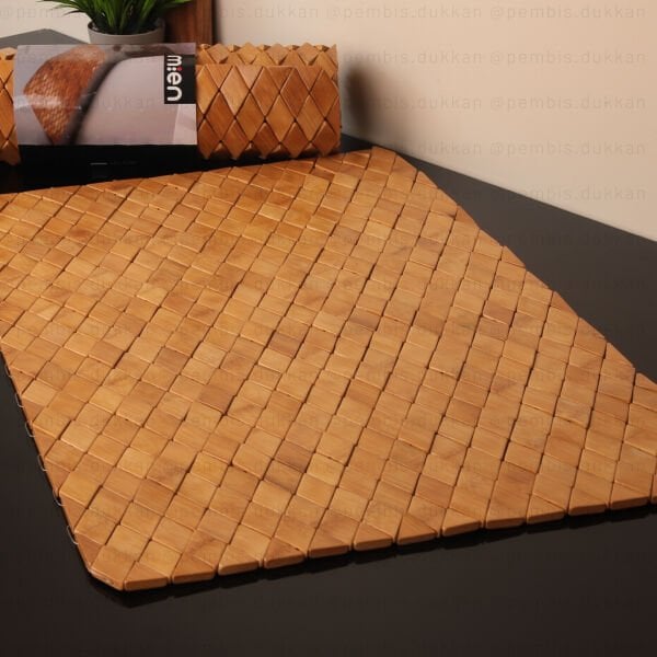 Bambu Baklava Dilim 45x70cm Banyo Yer Matı (1416)