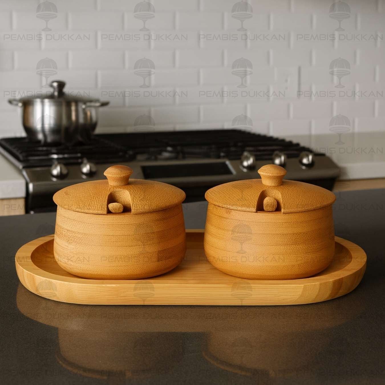 2li Bambu Melia Baharatlık & Reçellik Set (7b184-Thn75652)