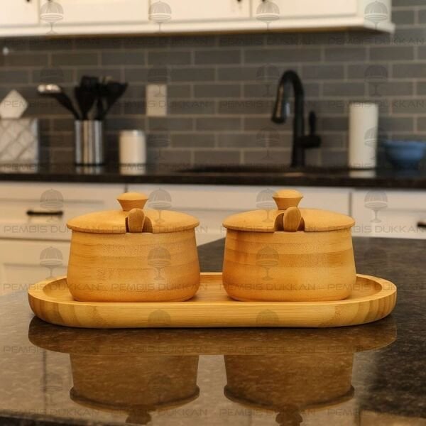 2li Bambu Melia Baharatlık & Reçellik Set (7b184-Thn75652)