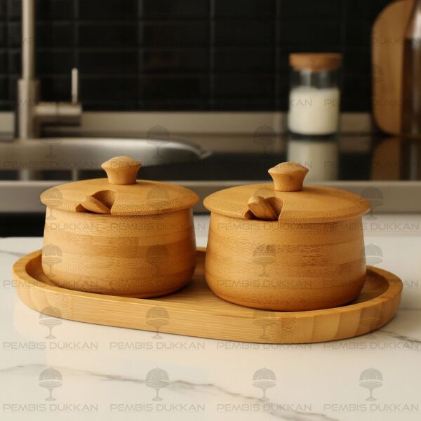 2li Bambu Melia Baharatlık & Reçellik Set (7b184-Thn75652)