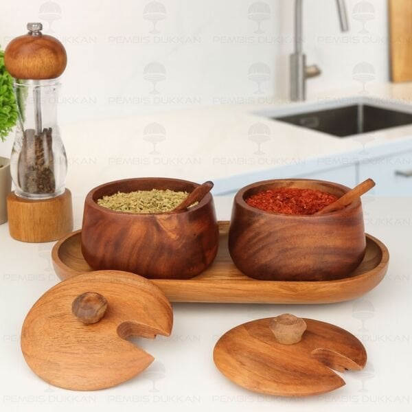 2li Akasya Melia Baharatlık & Reçellik Set (7b135-7b109)