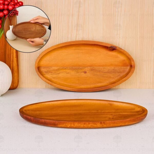 Akasya Oval Büyük 28cm Kayık Kahvaltılık Servis (7b213)