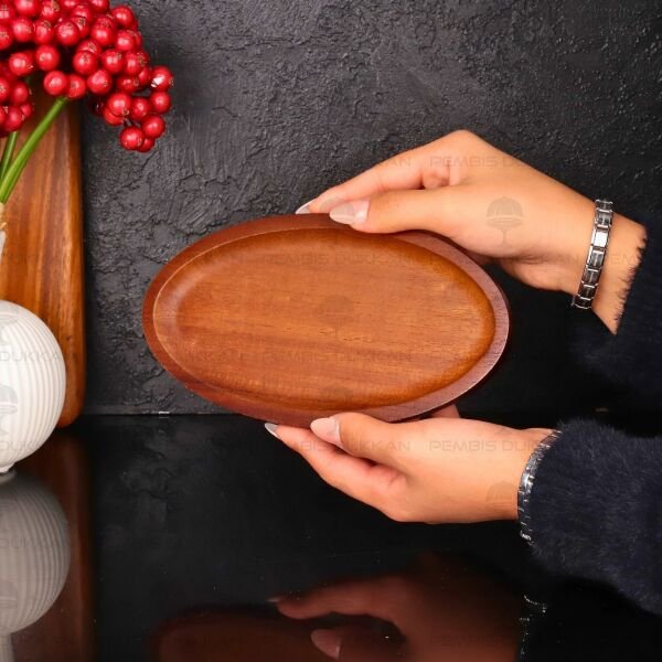 Akasya Oval Küçük 22.5cm Kayık Kahvaltılık Servis (7b214)