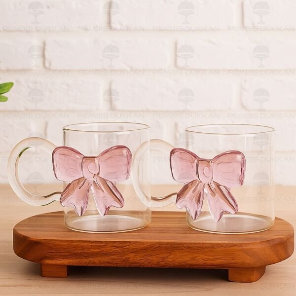 2 Adet Pembe Fiyonklu, Pinterest Cam Kupa
