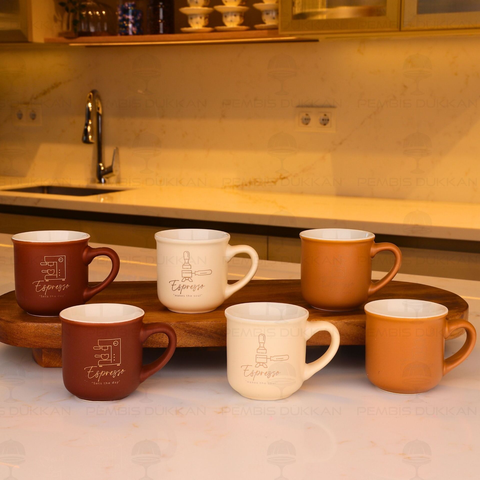 6'lı Porselen Espresso Fincanı