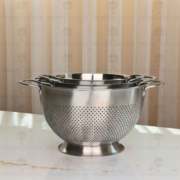 Gastro 18 cm Ayaklı 18/10 Paslanmaz Çelik Süzgeç (Cha-05)