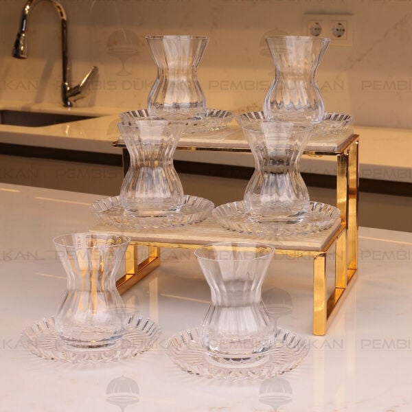 Tiryakim Crystallin 6 Kişilik 12 Parça Çay Set