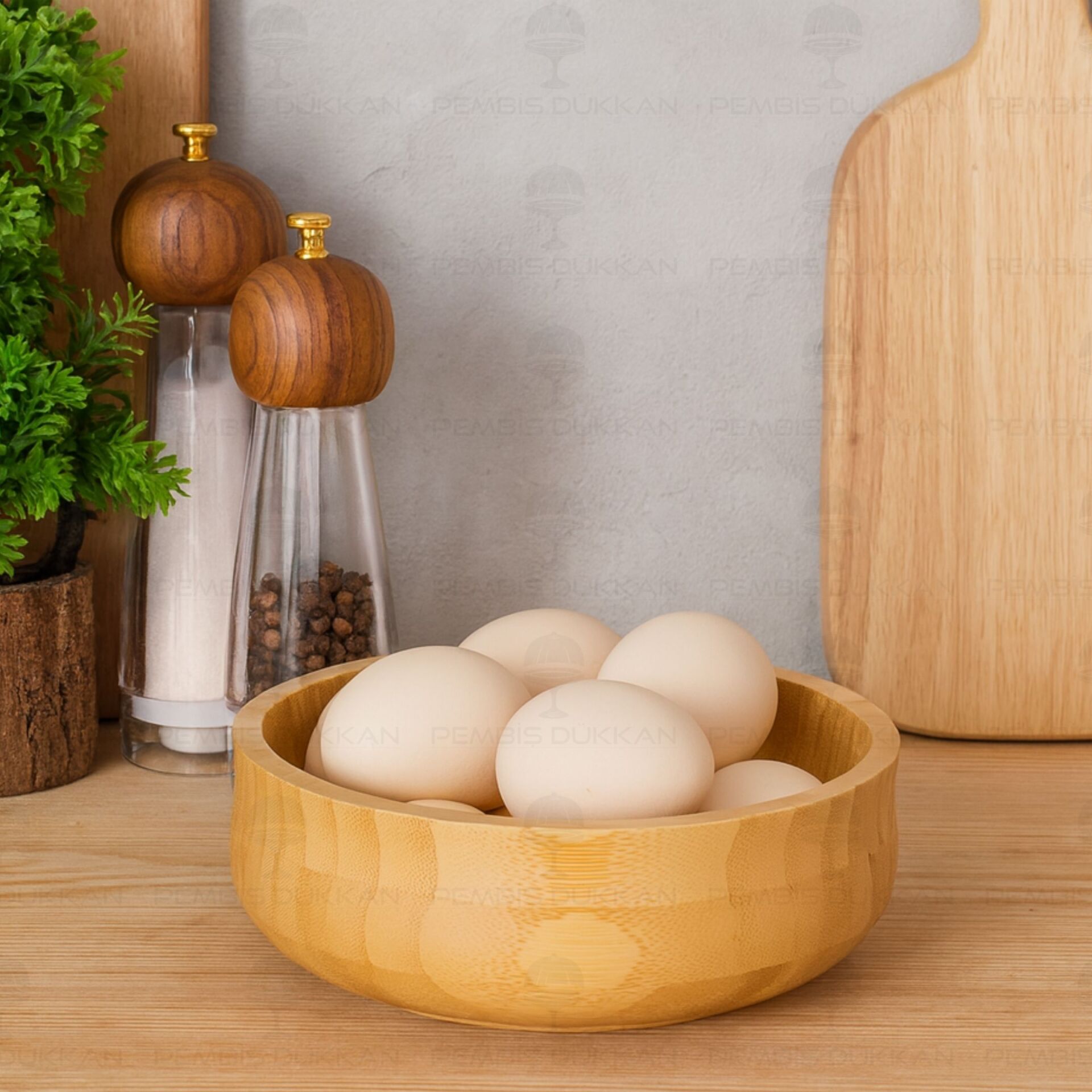 Bambu Orta Bohem Mısır - Cips & Salata Servis, Kase (7b122)
