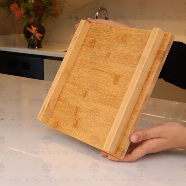 Bambu 26cm Kare Peynir Tabağı & Sunum Stand (8b71)
