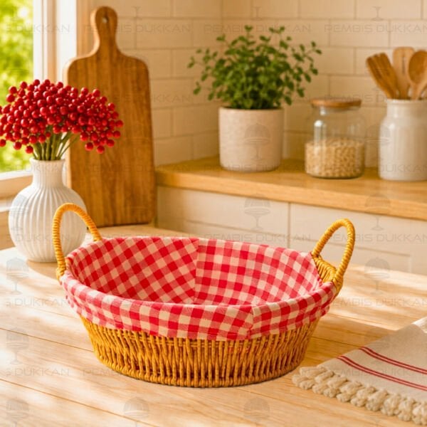 Yuvarlak Rattan Bezli Ekmeklik (9t10)