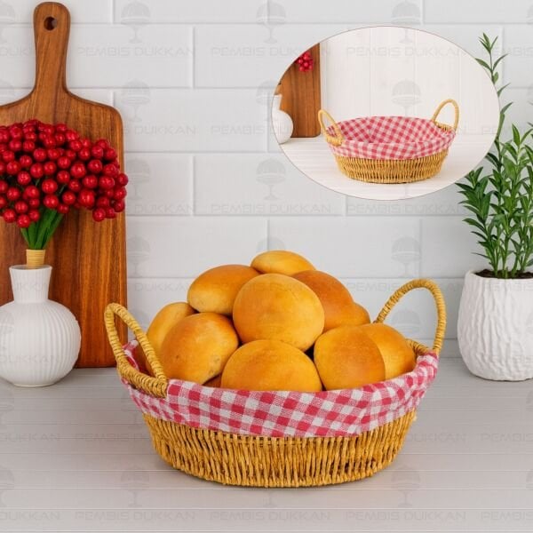 Yuvarlak Rattan Bezli Ekmeklik (9t10)