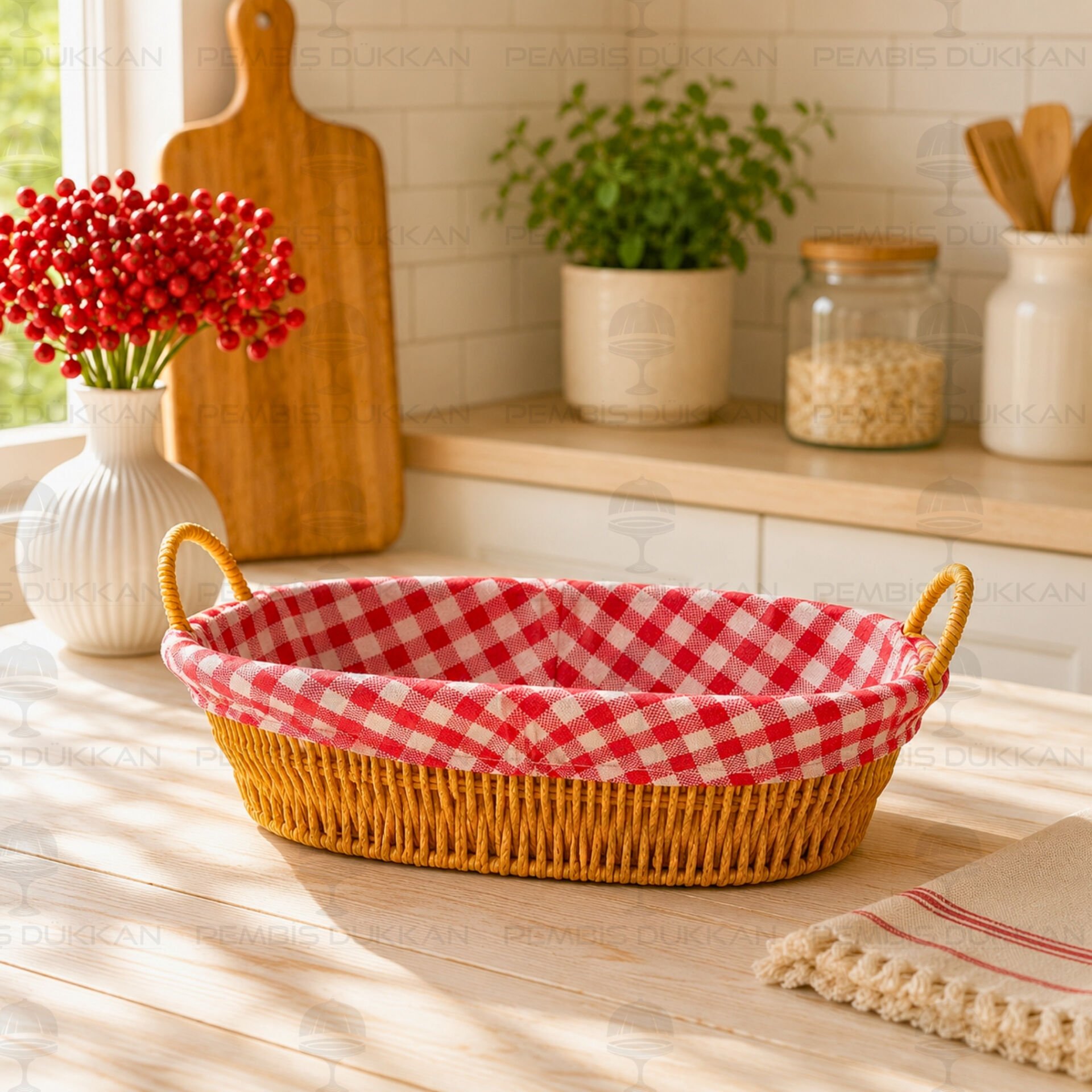 Oval Rattan Bezli Ekmeklik (9t11)
