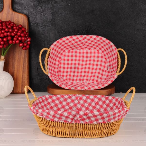 Oval Rattan Bezli Ekmeklik (9t11)