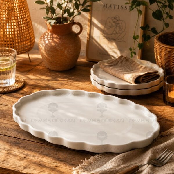 3'lü Twist 23 cm Oval Kayık Tabak