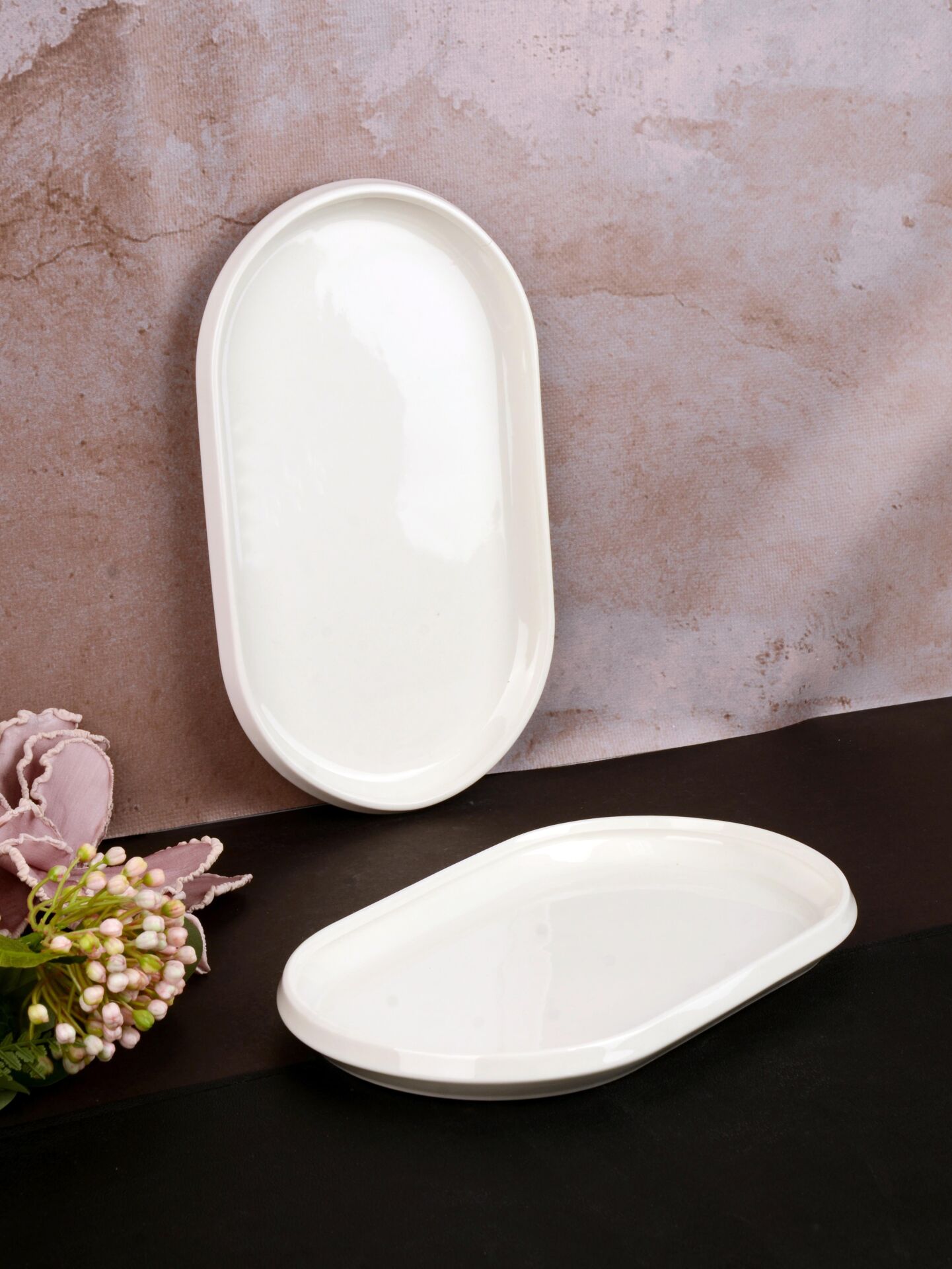 Lunora 2'li 27 cm Oval Kayık Tabağı P-MTF-900427