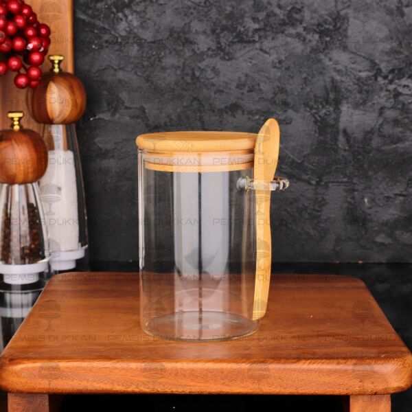 480 Ml Yuvarlak Kaşıklı Baharatlık & Tuz Kabı (0110)