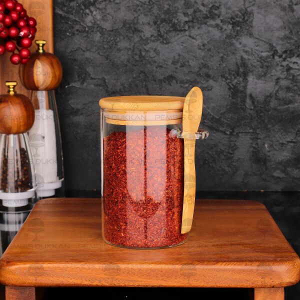 480 Ml Yuvarlak Kaşıklı Baharatlık & Tuz Kabı (0110)
