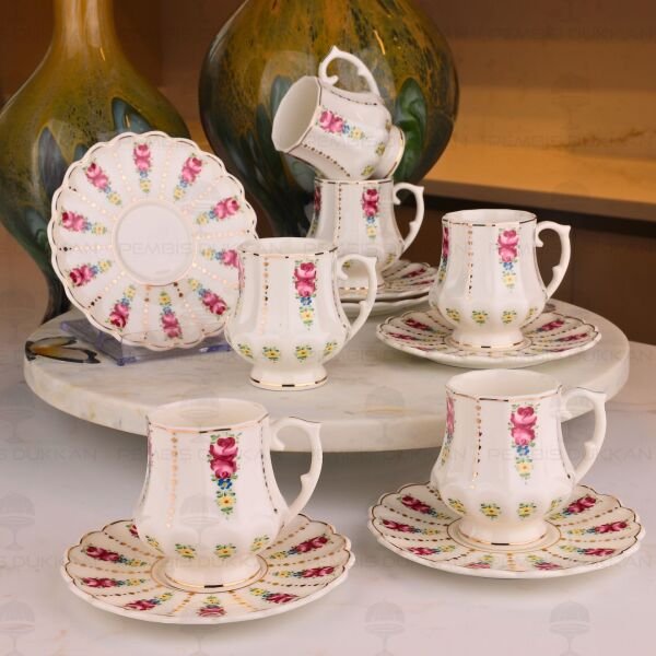 Elegant 6 Kişilik Kahve Fincan Set