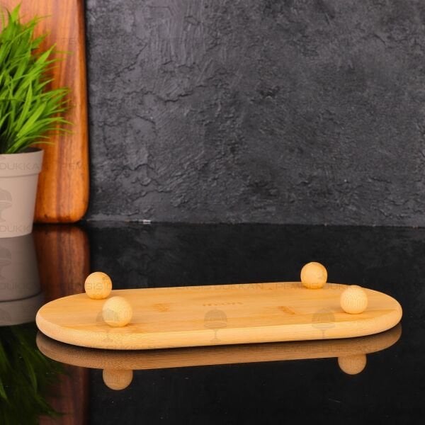 Bambu Oval Top Ayaklı İnce Yağdanlık Altlığı (1526)