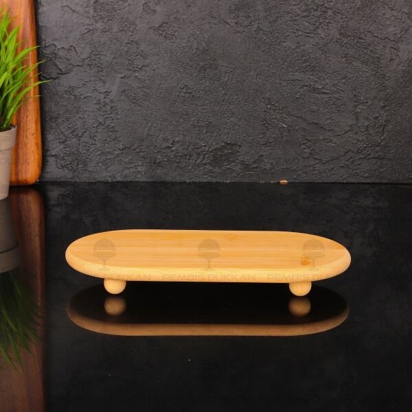 Bambu Oval Top Ayaklı İnce Yağdanlık Altlığı (1526)