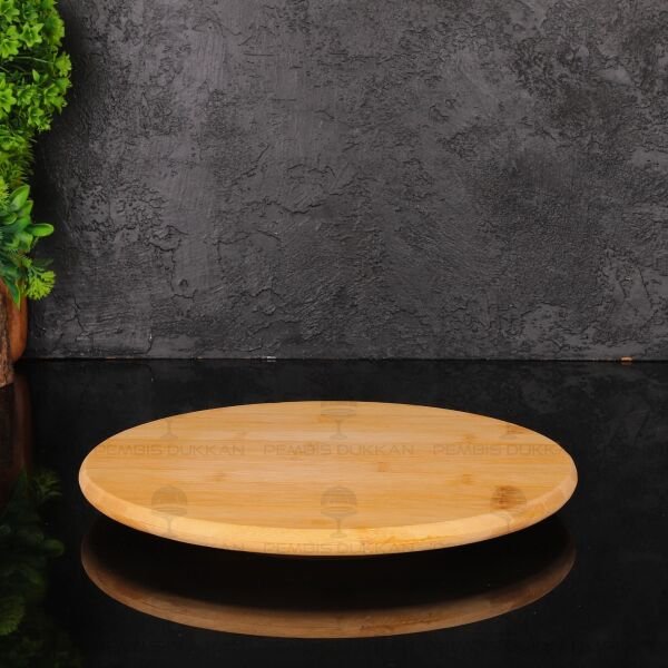 Bambu 30cm Döner Mekanizmalı Peynir Tabağı (8b86)