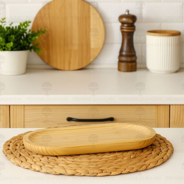 Bambu Oval Yağdanlık Altlığı (Thn75652)