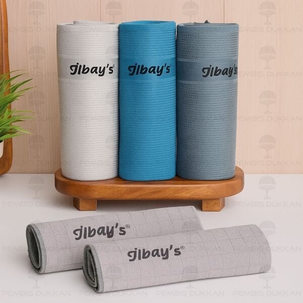İlbays 5li Mikrofiber Bez (Mavi-Gri-Antrasit)