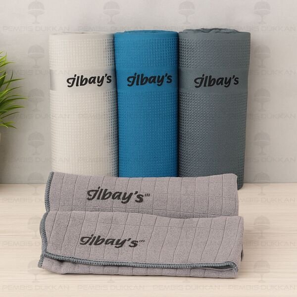 İlbays 5li Mikrofiber Bez (Mavi-Gri-Antrasit)
