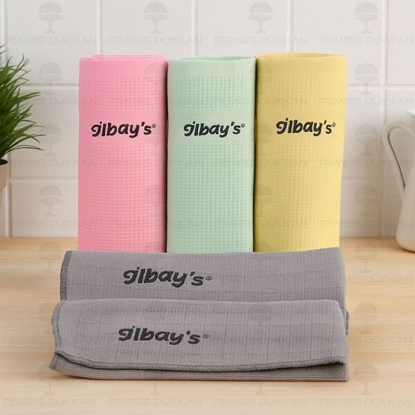 İlbays 5li Mikrofiber Bez (Pembe-Yeşil-Sarı-Gri)