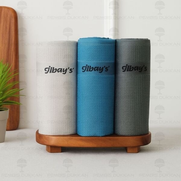 İlbays 3lü Mikrofiber Bez (Mavi-Gri-Antrasit)