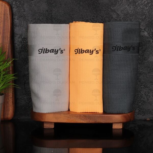 İlbays 3lü Mikrofiber Bez (Turuncu-Gri-Antrasit)
